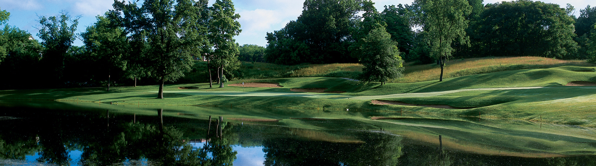 Image of golf ball on tee on grass.